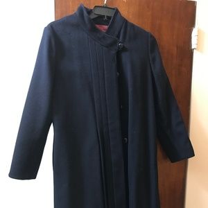 Vintage Navy Signature Wool Coat by Miss Harwood